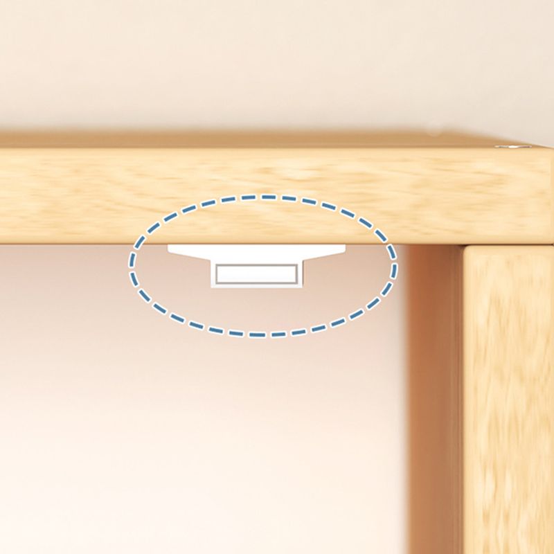 Contemporary Engineer Wood Bookshelf Open Back Bookcase,13.8"L x 9.4"W x 13.8"H