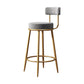 Tabouret de comptoir de dos de dos de dos glamour sans arme avec coussin et pédale pour le caissier