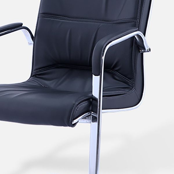 Contemporary PU Computer Chair Faux Leather and Chrome Frame Office Chair Clearhalo 'furn' 'furn_office_chair' 'Furniture' 'Office Chairs' 'Office Furniture' 'office_chair' 1200x1200_fc10e3b5-6046-4217-98b7-4f3232576950
