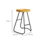 Modern Armless Backless Counter Stool Iron Bar Stool with Pedal for Milk Tea Shop Clearhalo 'Bar Furniture' 'Bar Stools' 'bar_stools' 'furn' 'furn_bar_stools' 'Furniture' 'Kitchen & Dining Furniture' 1200x1200_fc111485-f206-4507-8a34-50ea5a3d2549