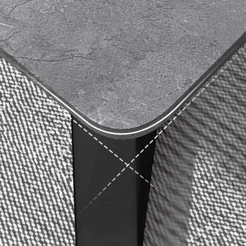 Glam Style Rectangular Slate Cocktail Table with Cross Legs Base Coffee Table