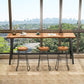 Solid Wood Bar Table Set Industrial 1/2/4 Pieces Metal Counter Set for Home Use