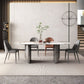 Luxury Sintered Stone Kitchen Home Fixed Double Pedestal Dining Table Clearhalo 'Dining Tables & Seating' 'Dining Tables' 'dining_table' 'furn' 'furn_dining_table' 'Furniture' 'Kitchen & Dining Furniture' 1200x1200_fc127fcf-cacb-47fd-92cd-f17075b4de77