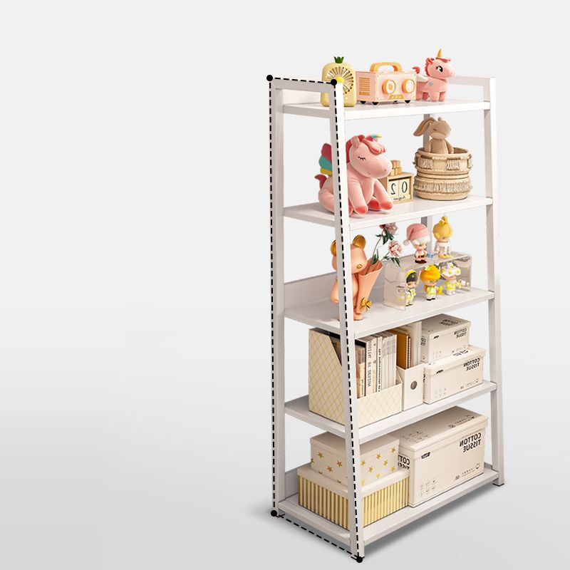 Ladder Steel Book Case for Living Room 11.81" W Open Back Modern Shelf