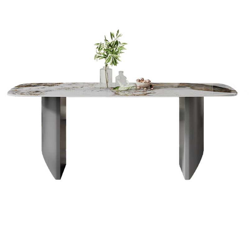 Set di tavoli da pranzo rettangolare 1/2/5/7 pezzi set da pranzo in pietra bianca per cucina