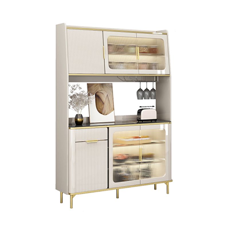 Modern Wood Dining Hutch Glass Doors Storage Cabinet with Doors Clearhalo 'Display & China Cabinets' 'display_china_cabinets' 'furn' 'furn_display_china_cabinets' 'Furniture' 'Kitchen & Dining Furniture' 1200x1200_fc16c2e3-effa-4961-ba52-069e04b99fbc