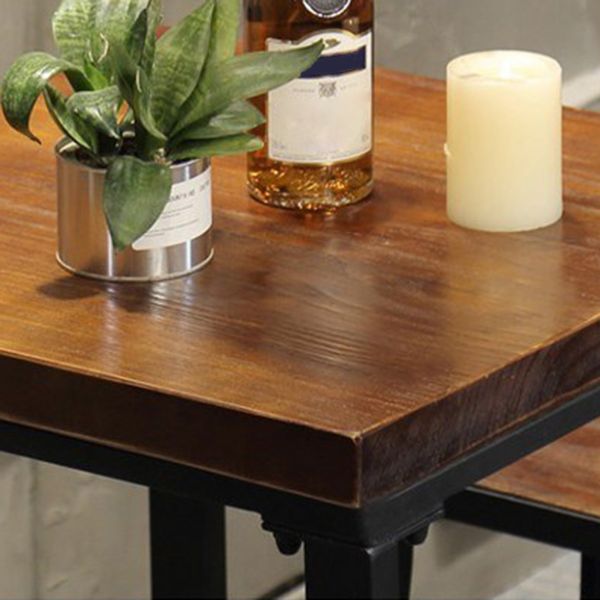 Industrial Bar Set 1/2/3/5 Pcs Metal Bar Stools and Solid Wood Top Bar Table Clearhalo 'Bar Furniture' 'furn' 'furn_home_bar_bar_sets' 'Furniture' 'Home Bars & Bar Sets' 'home_bar_bar_sets' 'Kitchen & Dining Furniture' 1200x1200_fc179e38-d701-4629-aa45-eb80b7b206be