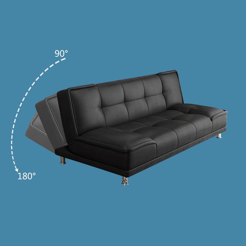 Contemporary Convertible Footrest Stool Sofa Bed with Biscuit Back Clearhalo 'furn' 'furn_sofas' 'Furniture' 'furniture_sofas' 'kitchen' 'kitchen_sofas' 'Living Room Furniture' 'Sofa' 'sofas' 1200x1200_fc17cee7-5de6-439d-91a3-14b1a8c2721d