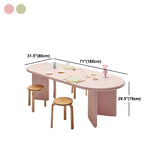 Table à double piédestal à bois massif de style contemporain table de salle à manger pour la maison