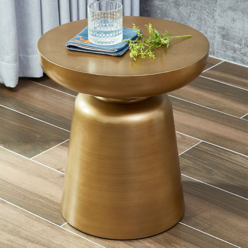 Mid-Century Modern Round Top Coffee Table 16.92"H Iron Pedestal Cocktail Table Clearhalo 'Coffee & Accent Tables' 'Coffee Tables' 'coffee_tables' 'furn' 'furn_coffee_tables' 'Furniture' 'Living Room Furniture' 1200x1200_fc2560b6-7a51-4c3b-921e-2d56d93cd964