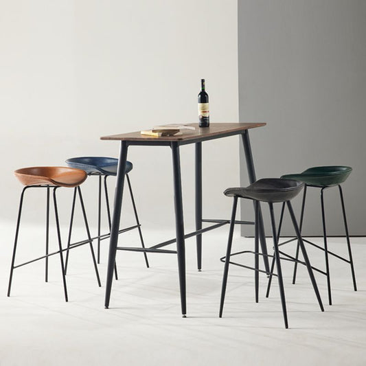 Scandinavian Metal Black Counter Stools Bucket Seat Bar Stools with Footrest Clearhalo 'Bar Furniture' 'Bar Stools' 'bar_stools' 'furn' 'furn_bar_stools' 'furniture_bar_stools' 'Kitchen & Dining Furniture' 'kitchen&dining_furn' 'kitchen' 'kitchen_furn' Furniture' 1200x1200_fc271752-51ad-41de-bbb1-b1d993f9b0a9