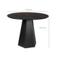 Modern Round Table Pine Solid Wood Pedestal Dining Table in Black Clearhalo 'Dining Tables & Seating' 'Dining Tables' 'dining_table' 'furn' 'furn_dining_table' 'Furniture' 'Kitchen & Dining Furniture' 1200x1200_fc271e3c-21f7-4725-8c08-e84556d9f3c6