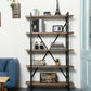Industrial Style Etagere Bookshelf Open Shelf Bookcase with Rectangular Shelves Clearhalo 'Bookcases' 'furn' 'furn_bookcases' 'Furniture' 'furniture_bookcases' 'kitchen' 'kitchen_bookcases' 'Living Room Furniture' 'Office Furniture' 1200x1200_fc278e3c-973e-4d39-84b1-94626353174e