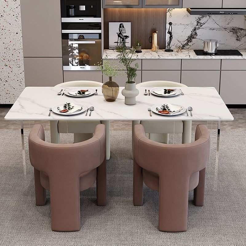Silla de estilo de estilo contemporáneo silla de comedor abierta silla de brazo para interiores