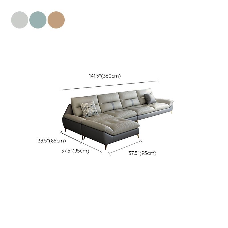 70" Wide Contemporary Sectional Sofa Leather Modular Sectional Clearhalo 'furn' 'furn_sectionals' 'Furniture' 'Living Room Furniture' 'Sectionals' 1200x1200_fc280c53-5626-415b-9cc3-33675874bcf0