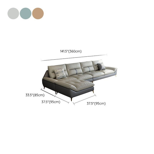 70" Wide Contemporary Sectional Sofa Leather Modular Sectional Clearhalo 'furn' 'furn_sectionals' 'Furniture' 'Living Room Furniture' 'Sectionals' 1200x1200_fc280c53-5626-415b-9cc3-33675874bcf0