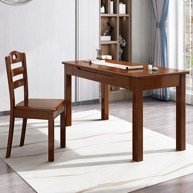 21" Wide Contemporary Writing Desk Rubberwood Solid Wood Office Desk Clearhalo 'furn' 'furn_office_desk' 'Furniture' 'Office Desks' 'Office Furniture' 'office_desk' 1200x1200_fc294ab5-59fe-4991-9342-6a986519c64e