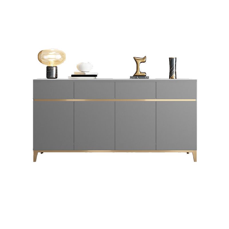 4 Drawer Buffet Sideboard Engineered Wood and Stone Sideboard Table Clearhalo 'buffet_sideboard' 'Buffets & Sideboards' 'furn' 'furn_buffet_sideboard' 'Furniture' 'Kitchen & Dining Furniture' 1200x1200_fc294fbb-3f23-422d-87ed-bc0fa7187da3
