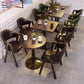 Industrial Wooden Dinner Room Kitchen Table Brown Table with Metal Base for Dining Room Clearhalo ' dining_table' 'Dining Tables & Seating' 'Dining Tables' 'furn' 'furn_dining_table' 'Furniture' 'furniture_dining_table' 'Kitchen & Dining Furniture' 'kitchen&dining_furn' 'kitchen' 'kitchen_dining_table' 1200x1200_fc298ee7-d3ae-4d3f-a28e-c8bac77f0cbd