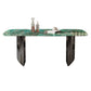 Mesa de comedor con pedestal doble, mesa de comedor rectangular para cocina
