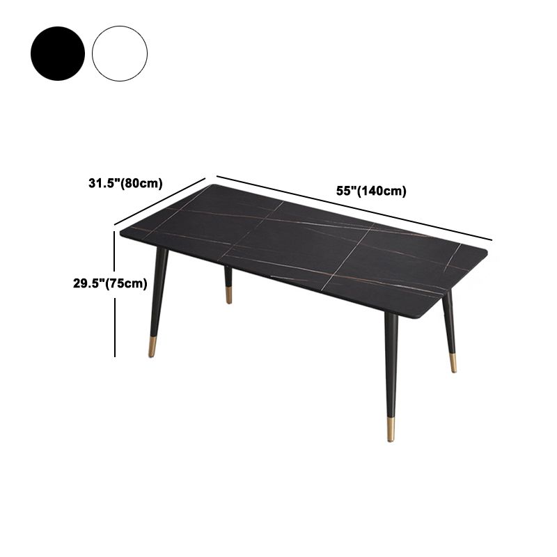 Modern Black Base Dining Set 1/4/5/7 Pieces Stone Top Indoor Dinette Set Clearhalo 'Dining Room Sets' 'Dining Tables & Seating' 'dining_room_set' 'furn' 'furn_dining_room_set' 'Furniture' 'Kitchen & Dining Furniture' 1200x1200_fc29df16-3342-49d1-b170-b72c702cf84b