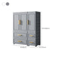 Plastic Wardrobe Cabinet with Drawer Modern Hinged Wardrobe Closet