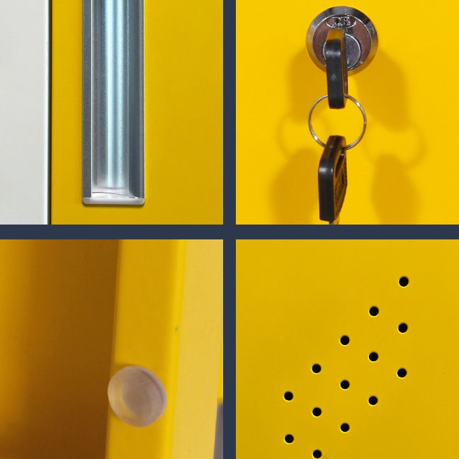 Placard de garde-robe en métal contemporain avec étagères, 35,43 "d x 16,54" W x 70,87 "H