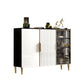 Porte in vetro in legno in stile glam Credenza a buffet con armadi