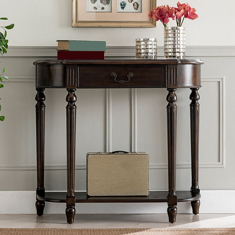 Mident secolo moderno in legno massiccio, tavolo da accento per console 35,43 "a Brone