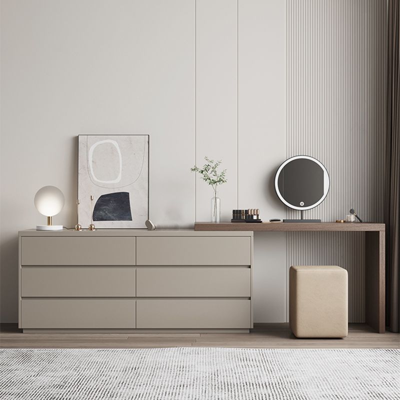 引き出しスタンディングバニティドレッシングテーブルを備えた現代の照明付き鏡