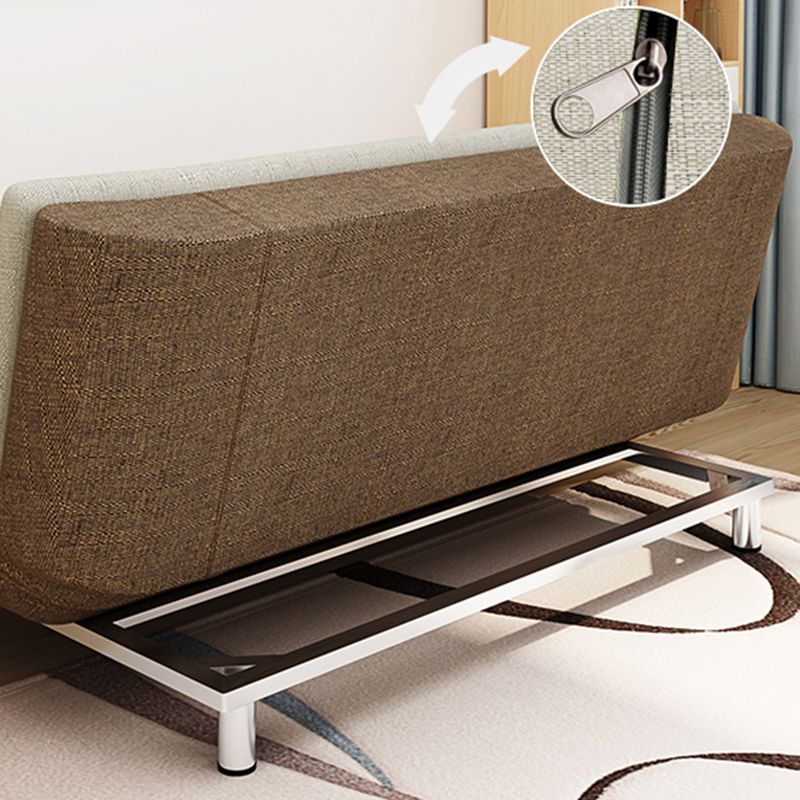 74.80" W √ó 35.43" D √ó 35.43" H Biscuit Back Linen Armless Sofa with Foldable Clearhalo 'furn' 'furn_sofas' 'Furniture' 'furniture_sofas' 'kitchen' 'kitchen_sofas' 'Living Room Furniture' 'Sofa' 'sofas' 1200x1200_fc313b47-ed1e-4533-b5d4-945bb8057422