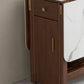 Mesa de comedor de piedra abatible de estilo moderno, 51,2" x 35,4" x 29,5"