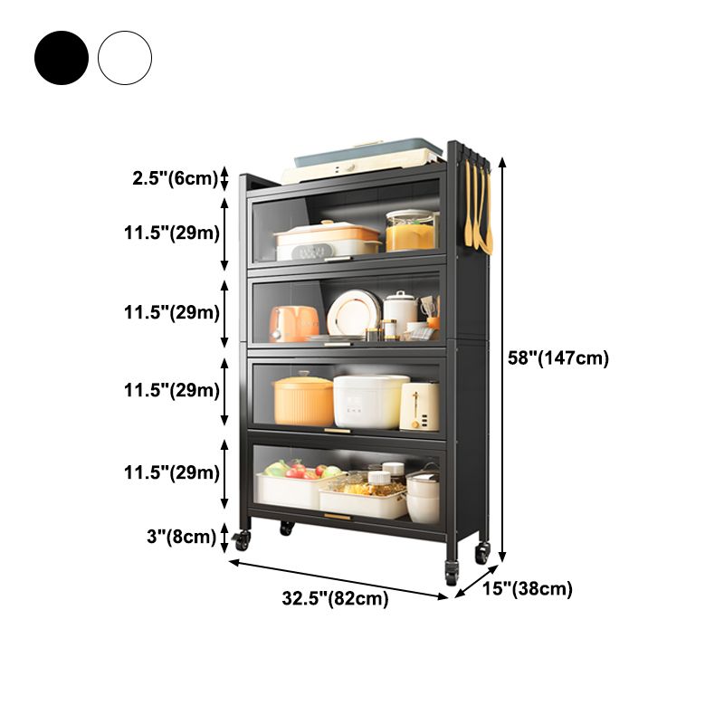Speisesaal Metall Buffet Servertüren Dining Server mit Riemenscheibe