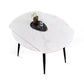 Modern Style Sintered Stone Dining Table White Round Home Table with Black Frame Clearhalo ' dining_table' 'Dining Tables & Seating' 'Dining Tables' 'furn' 'furn_dining_table' 'Furniture' 'furniture_dining_table' 'Kitchen & Dining Furniture' 'kitchen&dining_furn' 'kitchen' 'kitchen_dining_table' 1200x1200_fc3369ca-ef4c-48a8-8c85-bfd47f317058