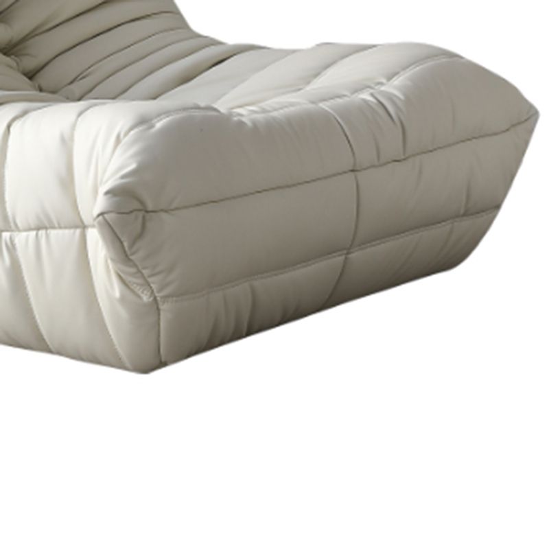 Contemporary Sofa Tufted Split-Back White Seating for Living Room