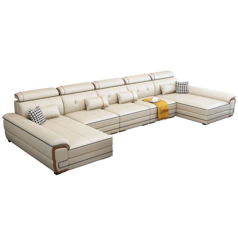 158.26" D x 70.86" W x 31.49" H Pillow Top Arm Sofa with Adjustable Bolster Pillows Clearhalo 'furn' 'furn_sectionals' 'Furniture' 'furniture_sectionals' 'kitchen' 'kitchen_sectionals' 'Living Room Furniture' 'Sectionals' 1200x1200_fc33b2de-e275-4f37-86e5-23497f53e547