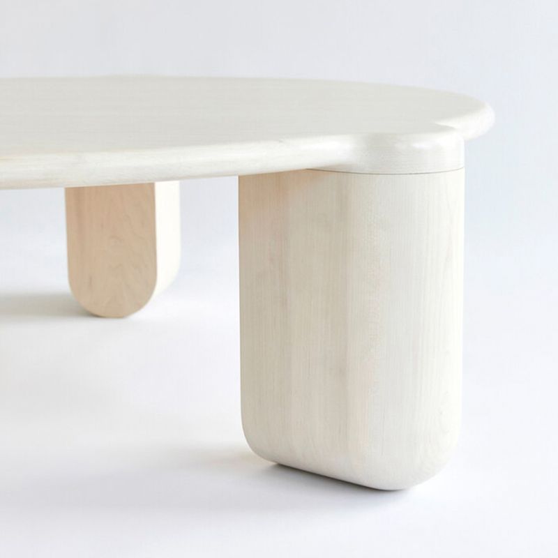 White Goose/black Oak Round Coffee Table with 3 legs Base Cocktail Table Clearhalo 'Coffee & Accent Tables' 'Coffee Tables' 'coffee_tables' 'furn' 'furn_coffee_tables' 'Furniture' 'furniture_coffee_tables' 'Living Room Furniture' 1200x1200_fc344eaf-1a23-4628-a5df-21d20a973df5