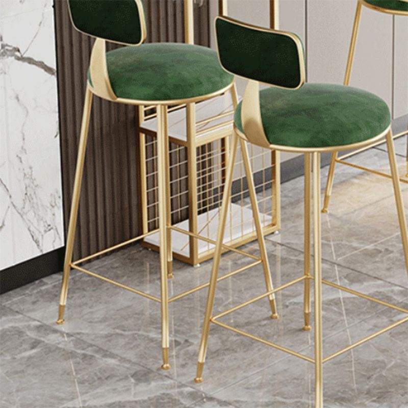 Glam Style Upholstered Counter Stool Armless Bar Stool with Footrest Clearhalo 'Bar Furniture' 'Bar Stools' 'bar_stools' 'furn' 'furn_bar_stools' 'Furniture' 'Kitchen & Dining Furniture' 1200x1200_fc35079e-e033-4a16-bb70-9fdc324a317a