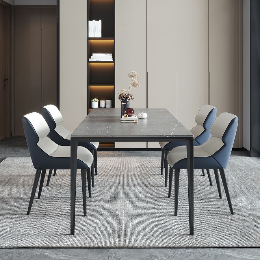 Sintered Stone Dining Table Industrial Style 4 Legs Table for Dining Room Clearhalo ' dining_table' 'Dining Tables & Seating' 'Dining Tables' 'furn' 'furn_dining_table' 'Furniture' 'furniture_dining_table' 'Kitchen & Dining Furniture' 'kitchen&dining_furn' 'kitchen' 'kitchen_dining_table' 1200x1200_fc367e0e-ad83-4929-ab18-8c7e0a3c2623