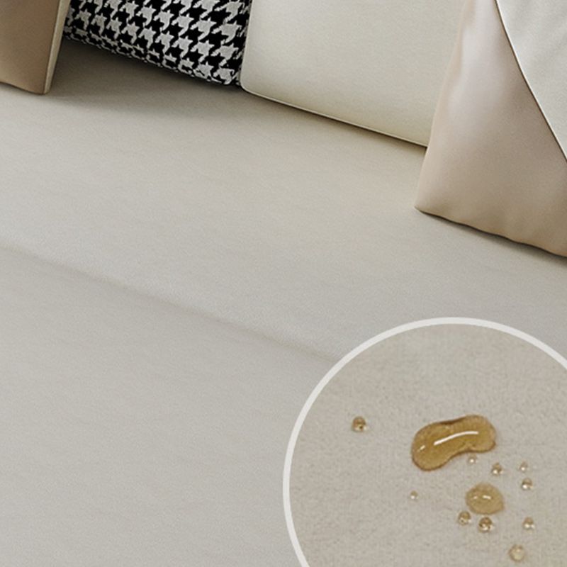 Divano di divano moderno di divano a bracciale senza bracciole resistente alla macchia in beige