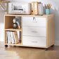 Traditional Cabinet Wood Drawers Storage Shelves Filing Cabinet with Wheels Clearhalo 'Filing Cabinets' 'filling_cabinets' 'furn' 'furn_filling_cabinets' 'Furniture' 'Office Furniture' 1200x1200_fc37c162-63d6-42dc-b6ce-43d4ccb59558