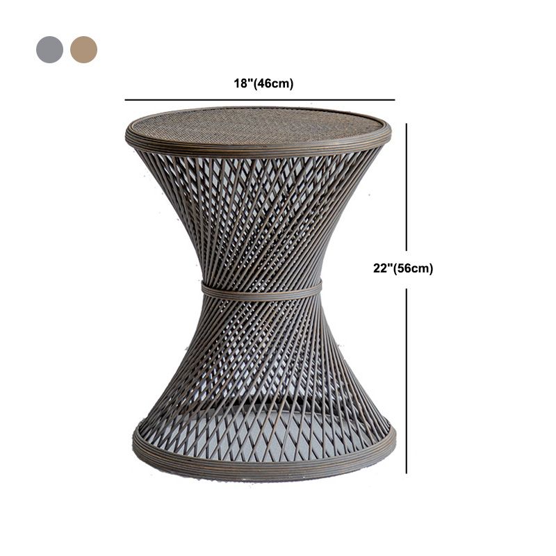 Round Rattan Top Side Table 16.53" /22.05" Tall Wood Pedestal End Table Clearhalo 'Coffee & Accent Tables' 'End & Side Tables' 'end_side_tables' 'furn' 'furn_end_side_tables' 'Furniture' 'Living Room Furniture' 1200x1200_fc38fa4c-22a1-4fe3-bfc9-93ba5ebd41db