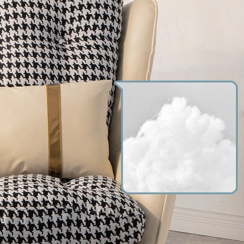 Chaise à bascule moderne poupée coton remplissage de chaise de culbuteur à bordereaux avec jambe en métal