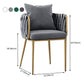 Glam Style Upholstered Barrel Back Chairs Linen Fabric Dining Chairs for Home Use Clearhalo ' kitchen&dining_furn' 'Dining Chairs' 'Dining Tables & Seating' 'dining_chair' 'furn' 'furn_dining_chair' 'Furniture' 'furniture_dining_chair' 'Kitchen & Dining Furniture' 'kitchen' 1200x1200_fc3a43c0-a4ba-4b3c-b818-3460bb634cf4