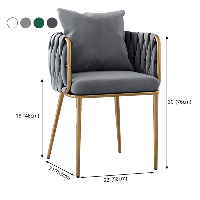 Glam Style Upholstered Barrel Back Chairs Linen Fabric Dining Chairs for Home Use Clearhalo ' kitchen&dining_furn' 'Dining Chairs' 'Dining Tables & Seating' 'dining_chair' 'furn' 'furn_dining_chair' 'Furniture' 'furniture_dining_chair' 'Kitchen & Dining Furniture' 'kitchen' 1200x1200_fc3a43c0-a4ba-4b3c-b818-3460bb634cf4