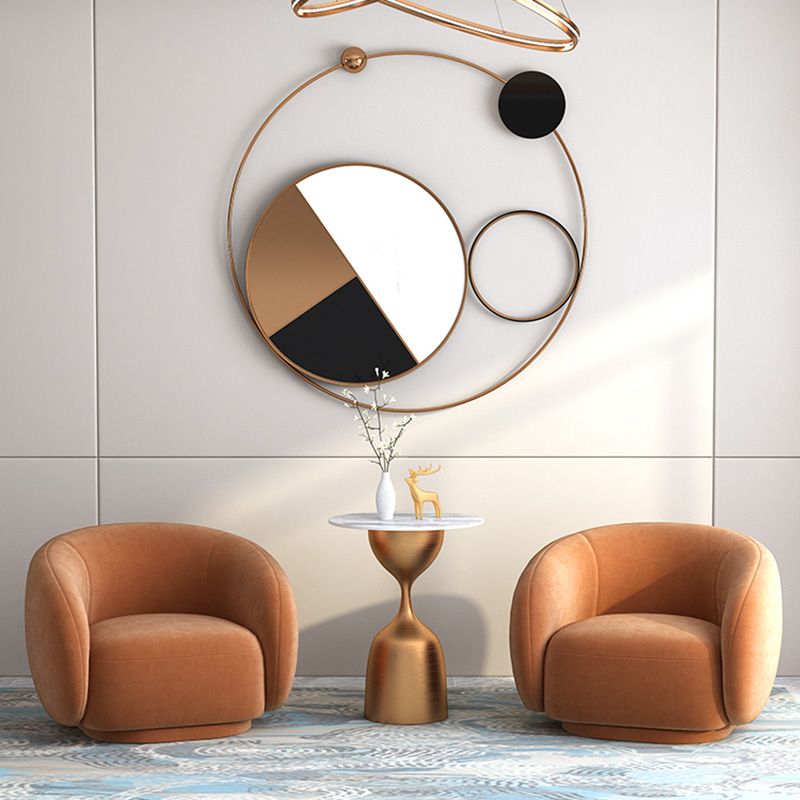 Upholstered Barrel Accent Chair Modern Style Orange Barrel Chair Clearhalo 'Accent Chairs' 'accent_chairs' 'Chairs & Seating' 'furn' 'furn_accent_chairs' 'Furniture' 'Living Room Furniture' 1200x1200_fc3a6432-d888-4e3f-a117-aa40e4037d23