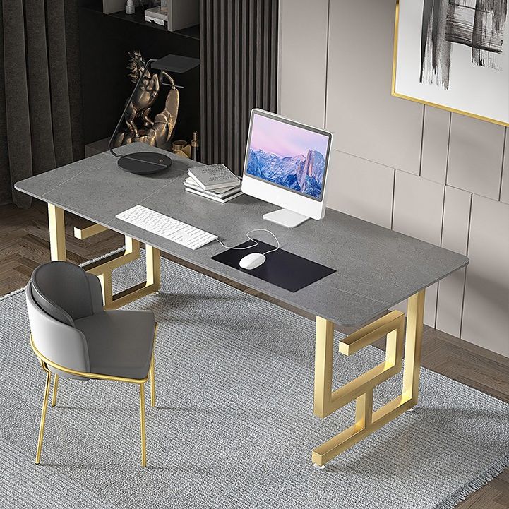 Rectangular Home Office Writing Desk Industrial Style Sled Office Desk Clearhalo 'furn' 'furn_office_desk' 'Furniture' 'furniture_office_desk' 'Office Desks' 'Office Furniture' 'office_desk' 1200x1200_fc3b067e-09b6-4b67-a182-13f75737e8b9