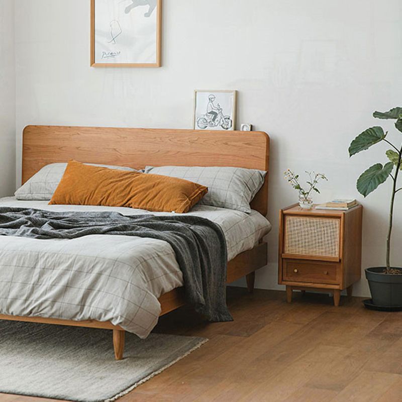 Table de nuit contemporaine en bois massif lit de nuit pour chambre à coucher