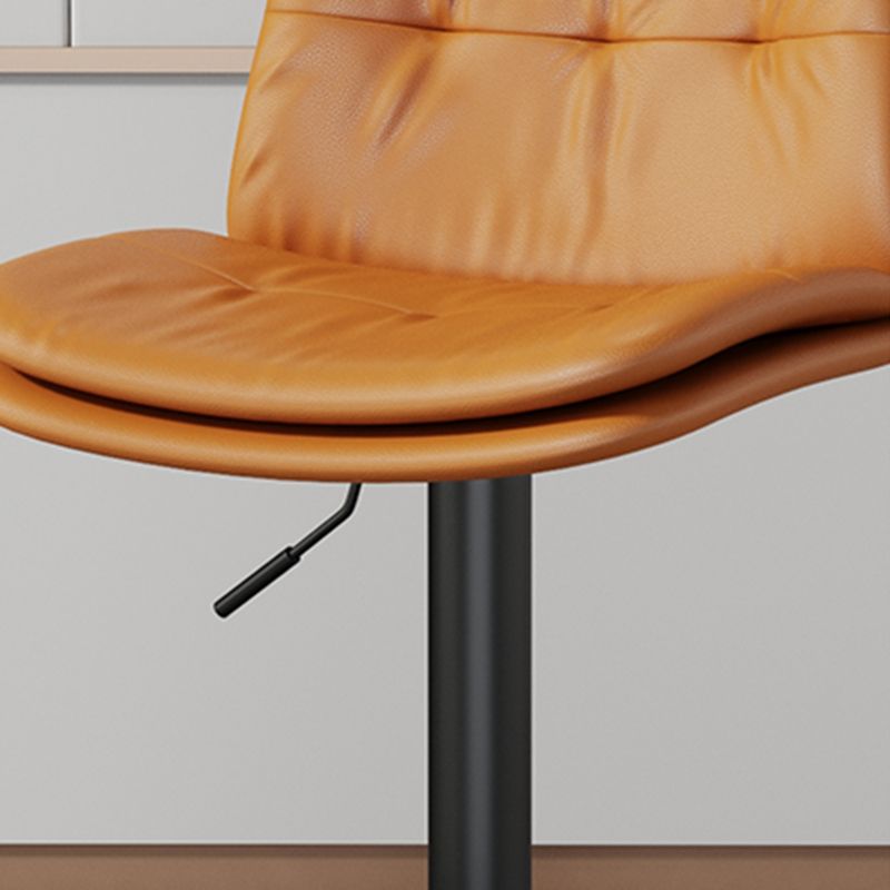 39.5" H Leather Swivel Barstool Nordic Adjustable Tall Stool for Indoor Clearhalo 'Bar Furniture' 'Bar Stools' 'bar_stools' 'furn' 'furn_bar_stools' 'furniture_bar_stools' 'Kitchen & Dining Furniture' 'kitchen&dining_furn' 'kitchen' 'kitchen_furn' Furniture' 1200x1200_fc3bd920-dd7b-42d8-9b8a-837f4f41e6f3