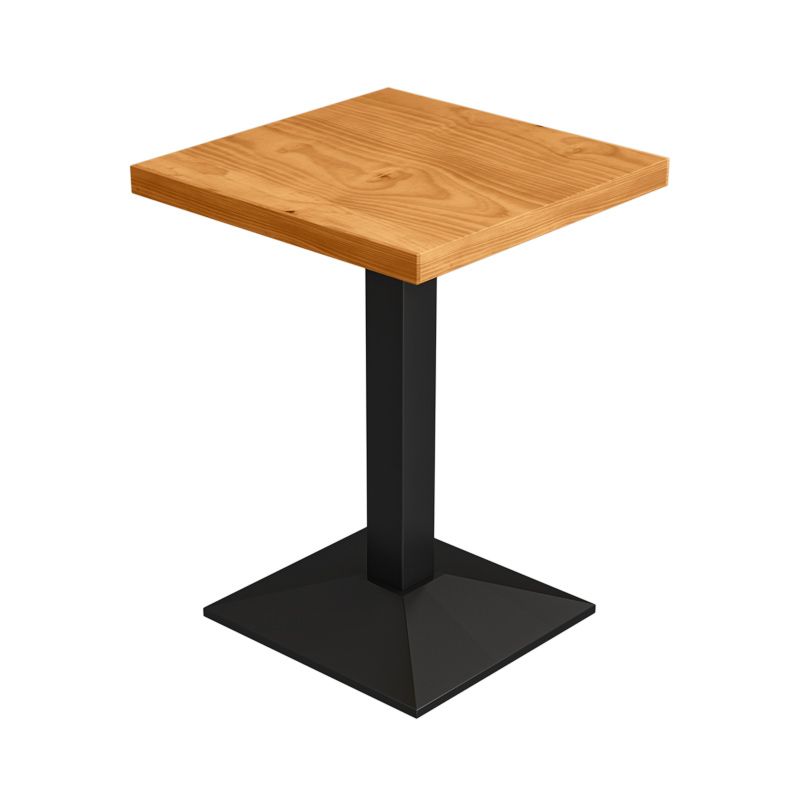 Metal Industrial Dining Table Pine Wood Top Table with Pedestal Base Clearhalo 'Dining Tables & Seating' 'Dining Tables' 'dining_table' 'furn' 'furn_dining_table' 'Furniture' 'Kitchen & Dining Furniture' 1200x1200_fc3c2369-6815-4429-9bc0-a3898bd45bfb